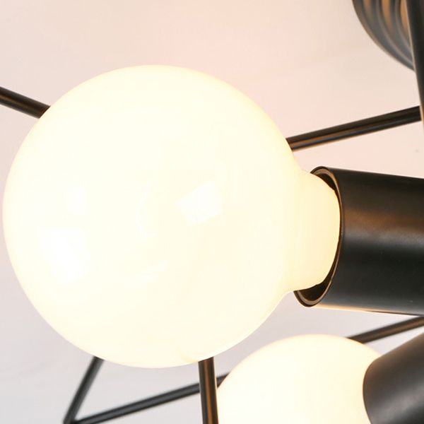 Flush Mount Ceiling Fixture Modern Flush Ceiling Lights in Black for Dining Room