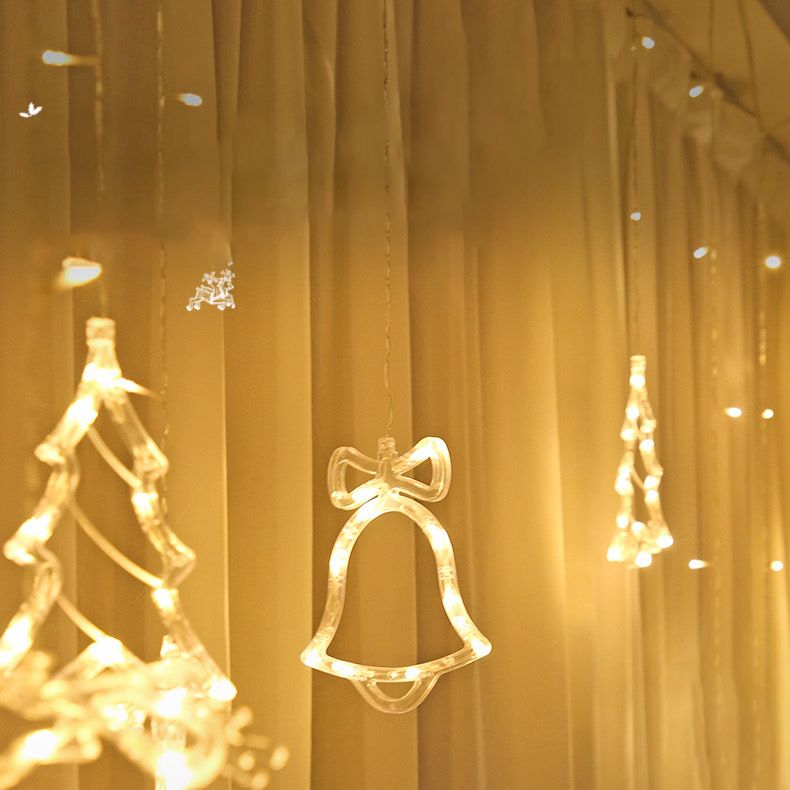 Christmas Tree and Deer Starry Light Strip Nordic Plastic Clear LED String Light for Bedroom