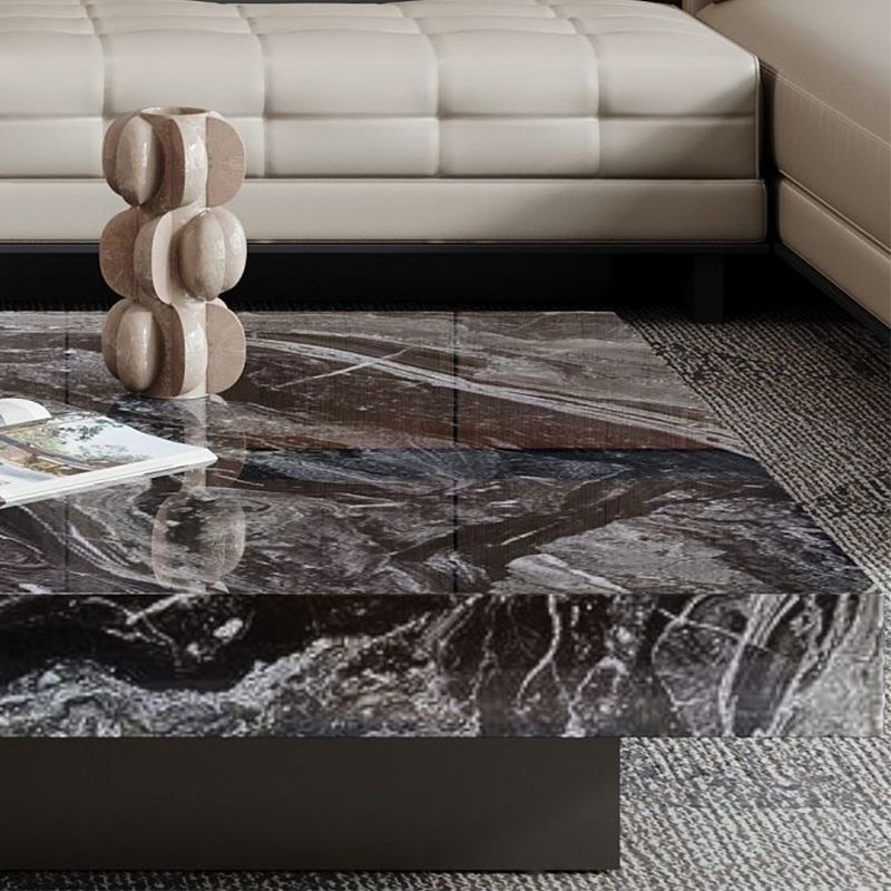 Block Coffee or End Table Contemporary Marble Square/Rectangle Prevent Scratches