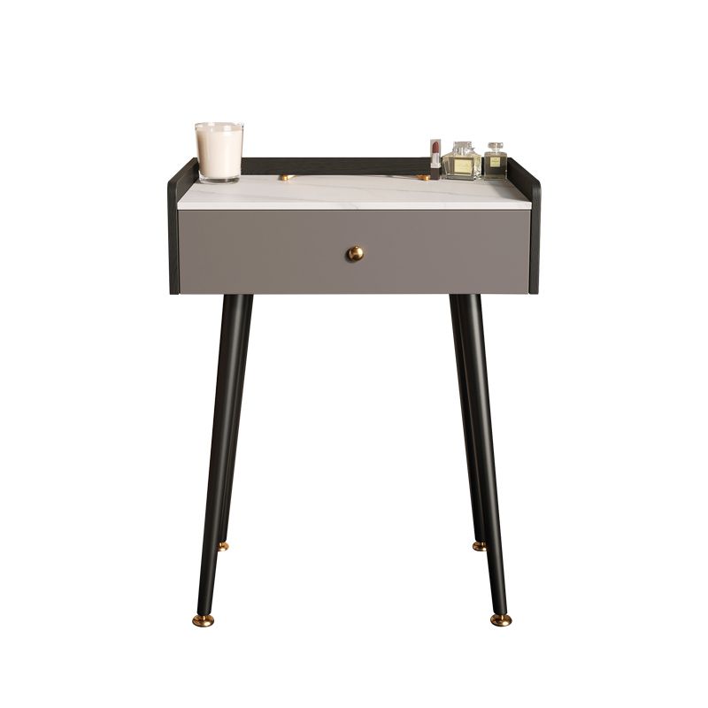 Contemporary Makeup Vanity Desk Stone Dressing Table with Drawer