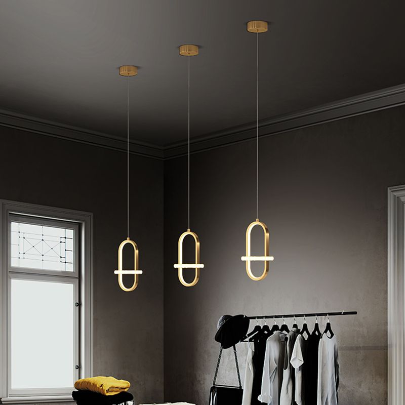 Pendre contemporain Light 2-Light Plafond plafond Metal pour chambre à coucher