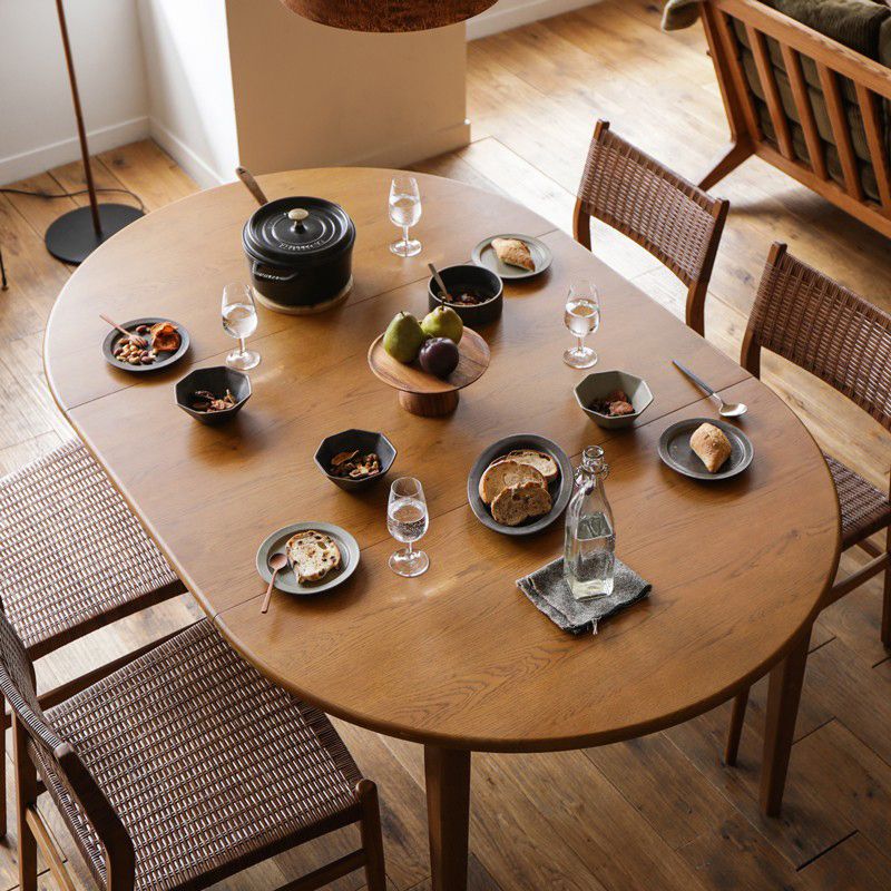 Extendable Dining Table Solid Wood Dining Table for Dining Room