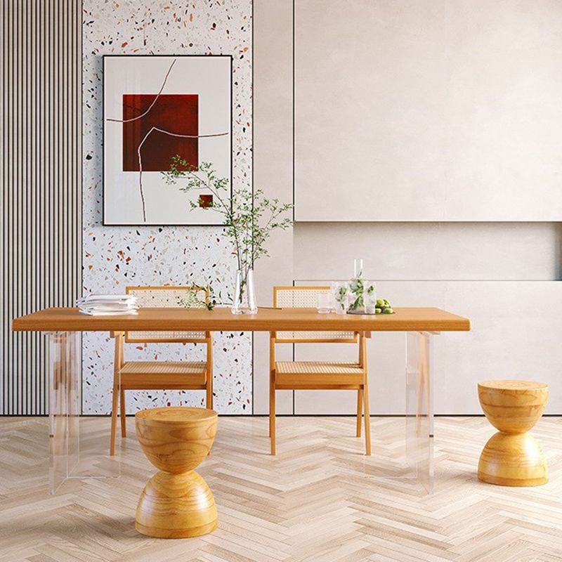 Modern 1/2/5 Pieces Dining Set Rectangle Wood Dining Table for kitchen