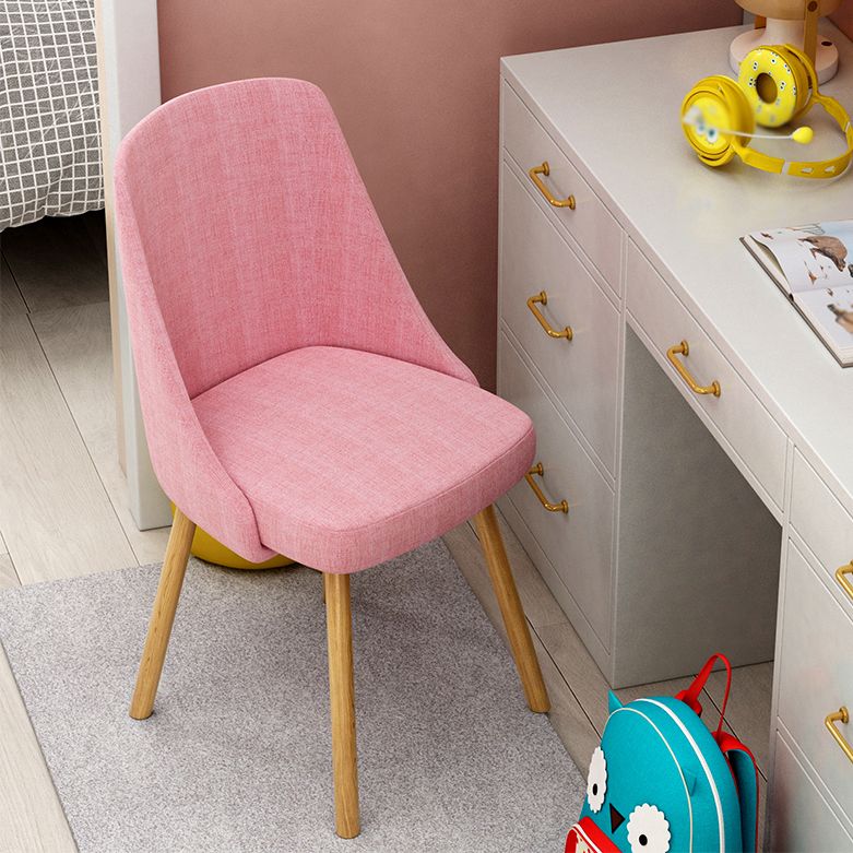 Solid Back Chair Industrial Wood Dining Kitchen Room Side Chair