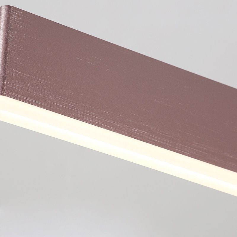 Contemporary Simple Style Rectangle LED Island Light Pendant Lights for Office