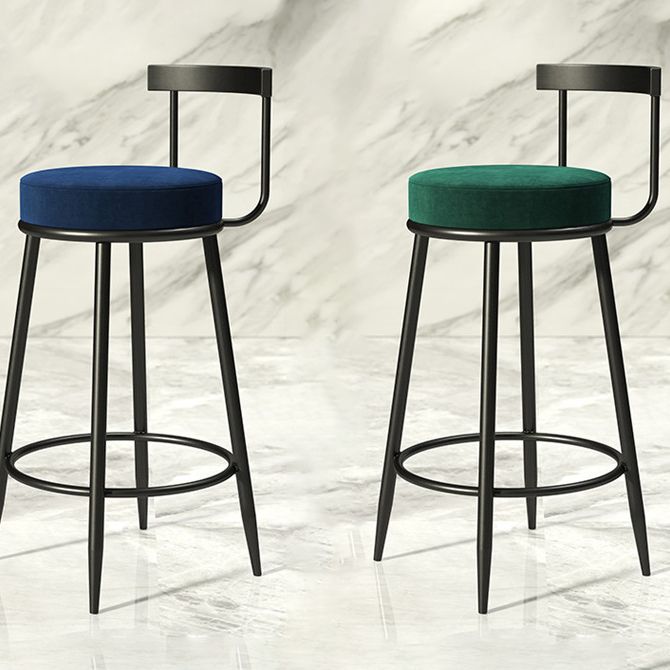 Industrial Bar-stool Round Counter Bar Stool for Kitchen with Metal Legs