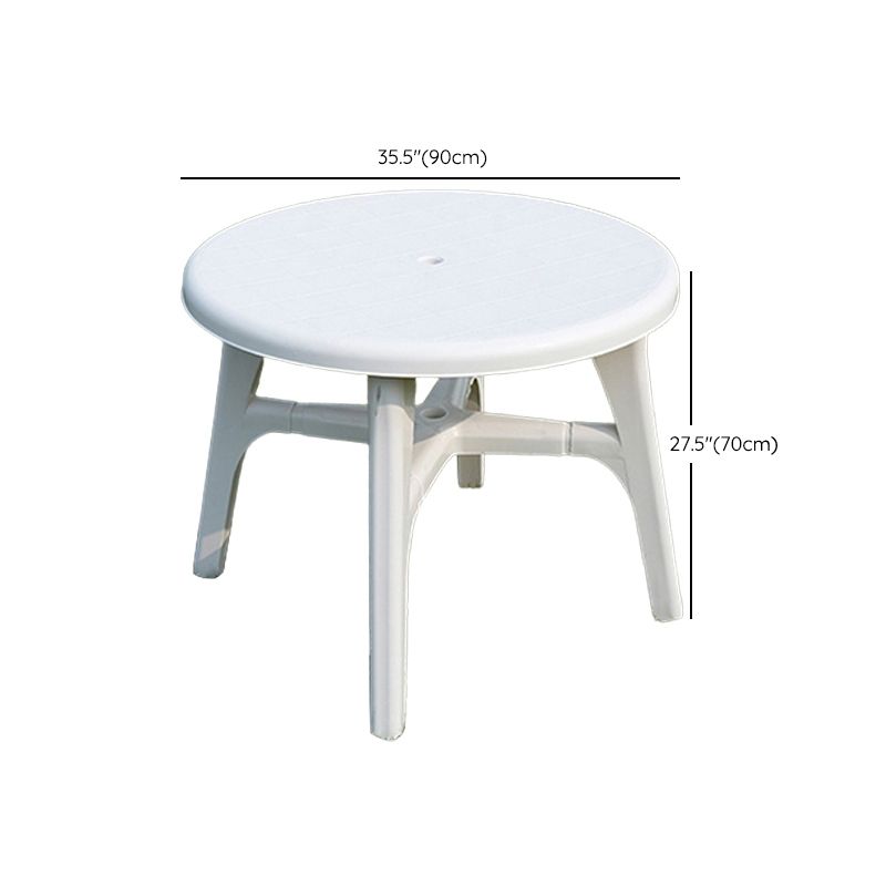 Modern Geometric Waterproof Courtyard Table Plastic Base Outdoor Table