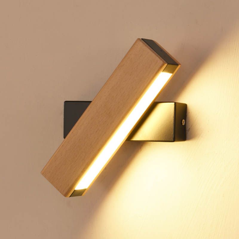 1 luce contemporanea montata a parete contemporanea in legno in legno a filo con la parete con monte