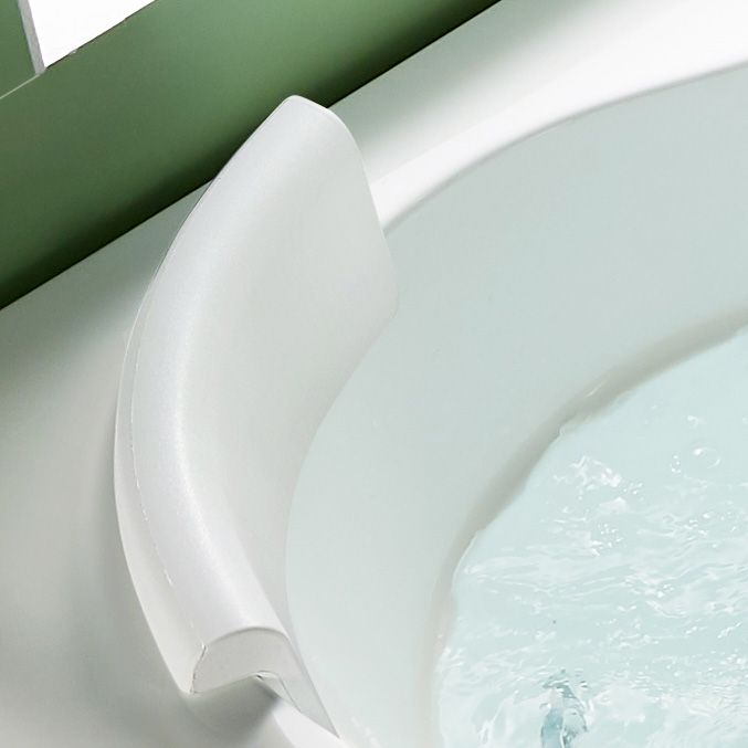 Modern Corner Bathtub Acrylic Soaking Back to Wall Center-Back Bath