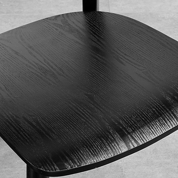 Contemporary Wood Dining Chair Open Back Dining Side Furniture in Matte Finish for Indoor