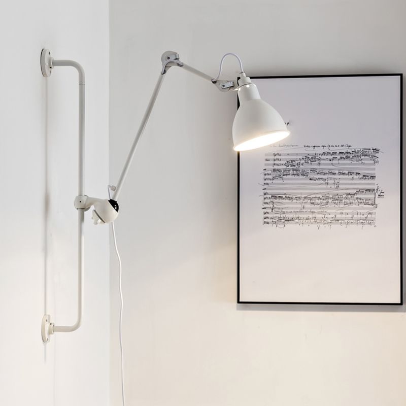 Modern Metal Wall Sconce Linear Shape Reading Wall Light with Aluminum Shade for Bedroom