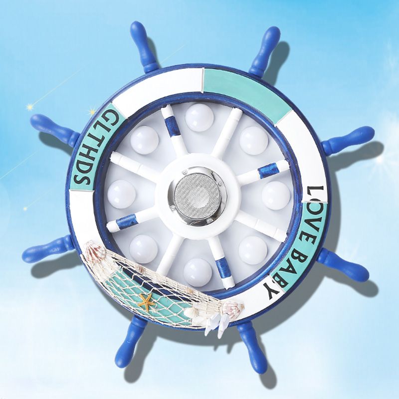 Éclairage encastré à gouvernail en métal, plafonnier LED bleu de Style méditerranéen