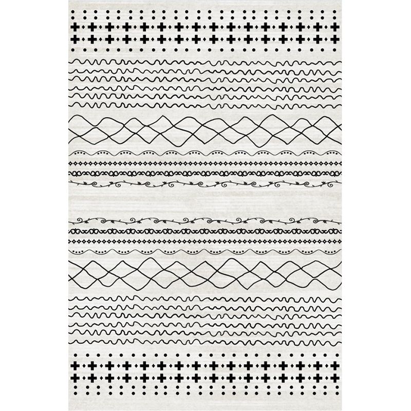 Tappeto marocchino fantasioso Multicolore Simmetrico GEOMETRY RESISTENTE RESISTENTE NON SLIP INCLIFABILE RAP