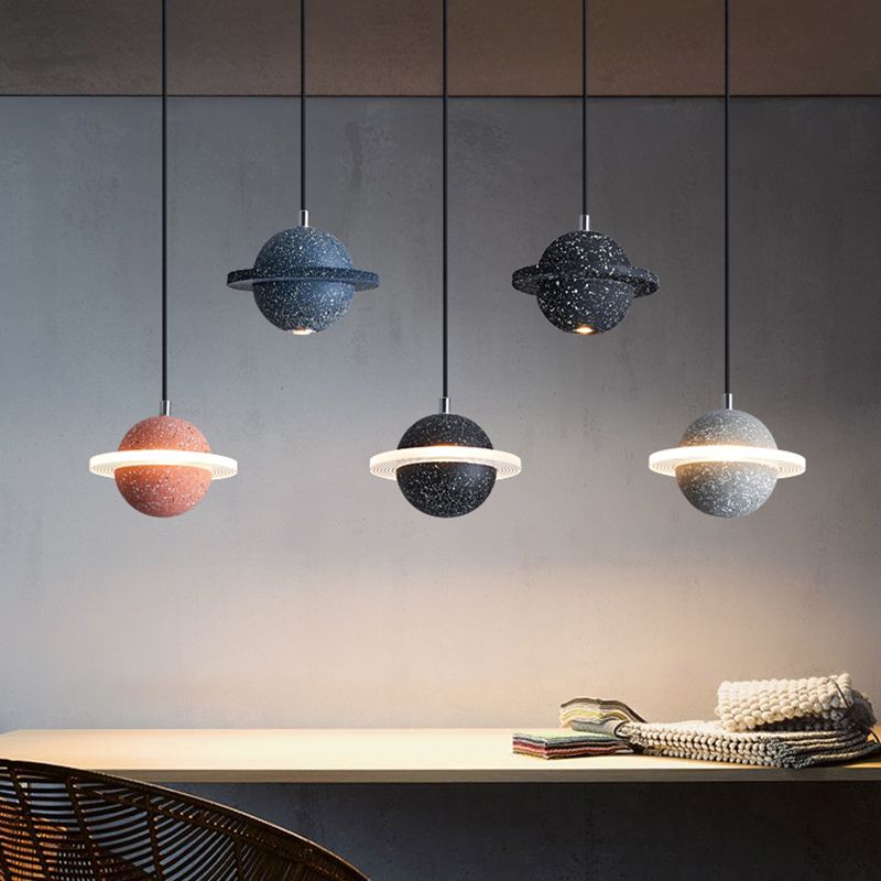 Modern Style Spherical Shape Pendant Lighting Stone Pendant Light for Bedroom