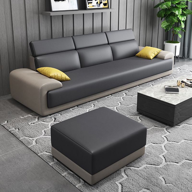 Fabric Pillow Top Arm Sectional Sofa 39.37"High Adjustable Cushion Back Sofa