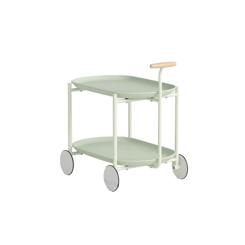 Contemporary Metal Side Table Oval Top Sofa Side Accent Table