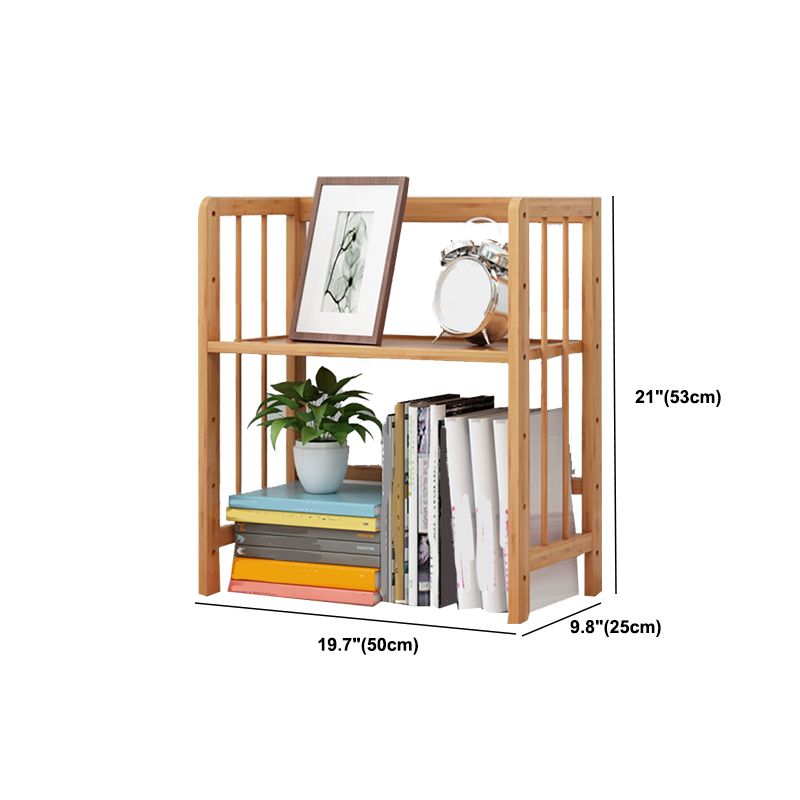 Modern Natural Book Shelf Bamboo Open Back Shelf Bookcase for Home