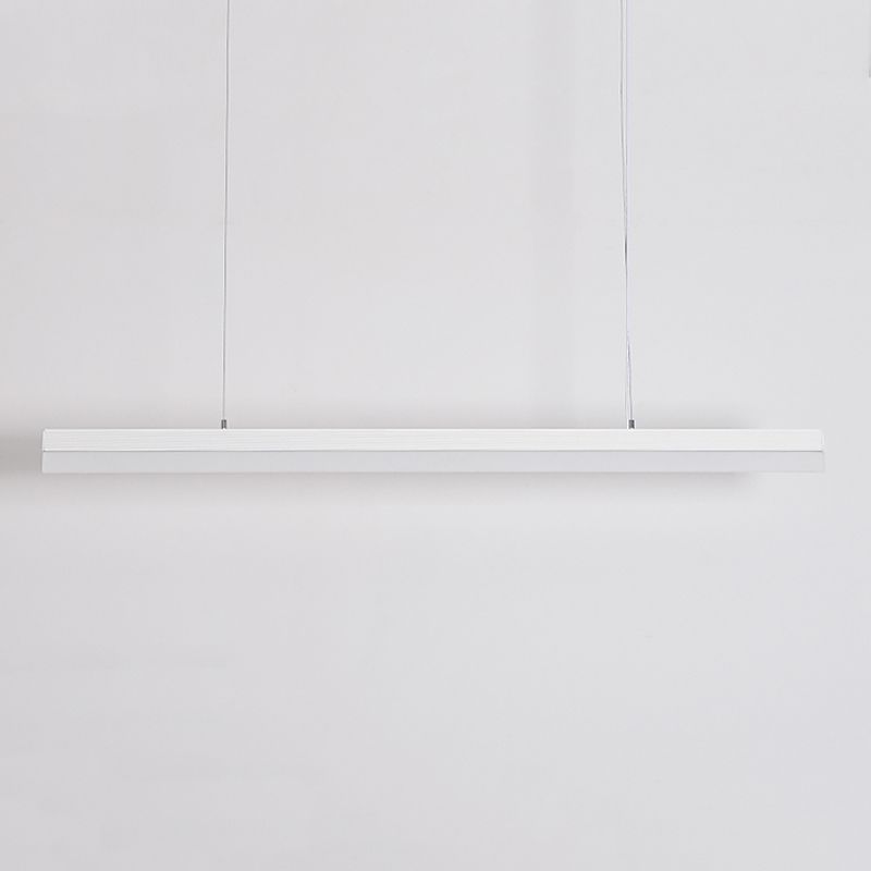 Modern Aluminium Island Lighting Fixtures Linear 1-Light Restaurant LED Suspension Lamp