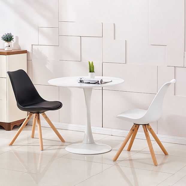 Contemporary Beech Wood Chairs Solid Back Side Kitchen Chair (Set of 4)