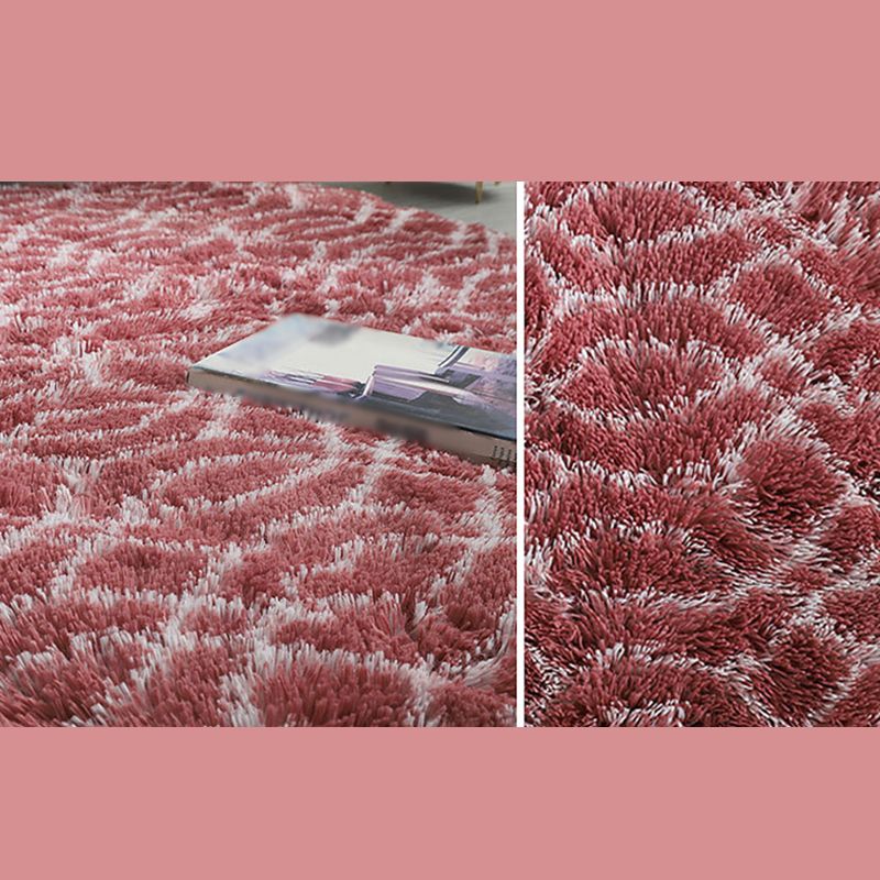 White Tone Simple Area Carpet Polyester Geometric Print Indoor Rug Anti-Slip Backing Carpet for Living Room