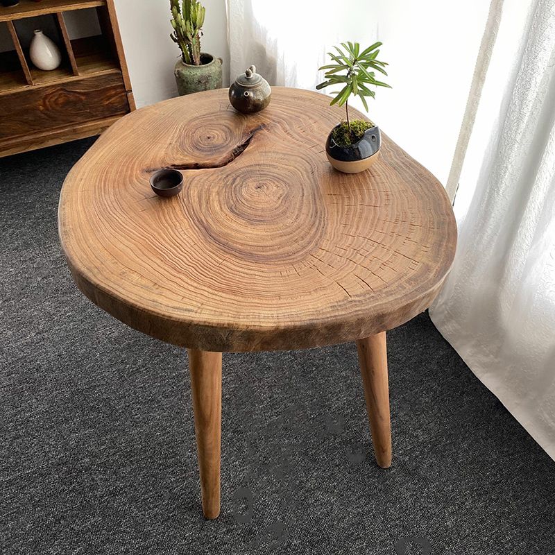 Scandinavian Wooden Coffee Table Free form 3 Legs Coffee Table Set for Living Room