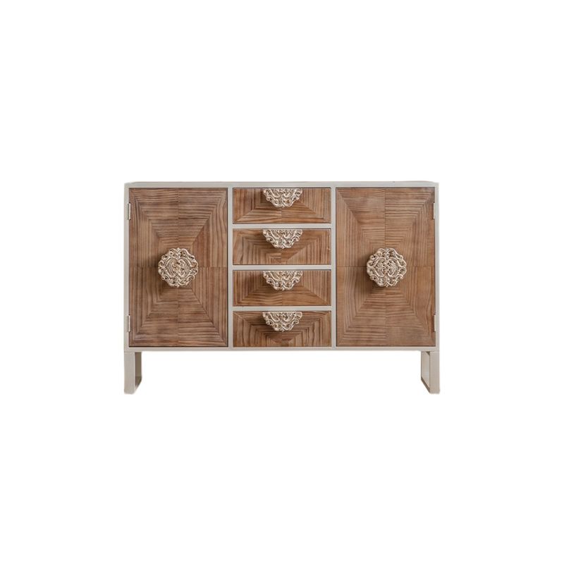 Industrial Standard Natural Accent Chest Distressed Wood Accent Cabinet
