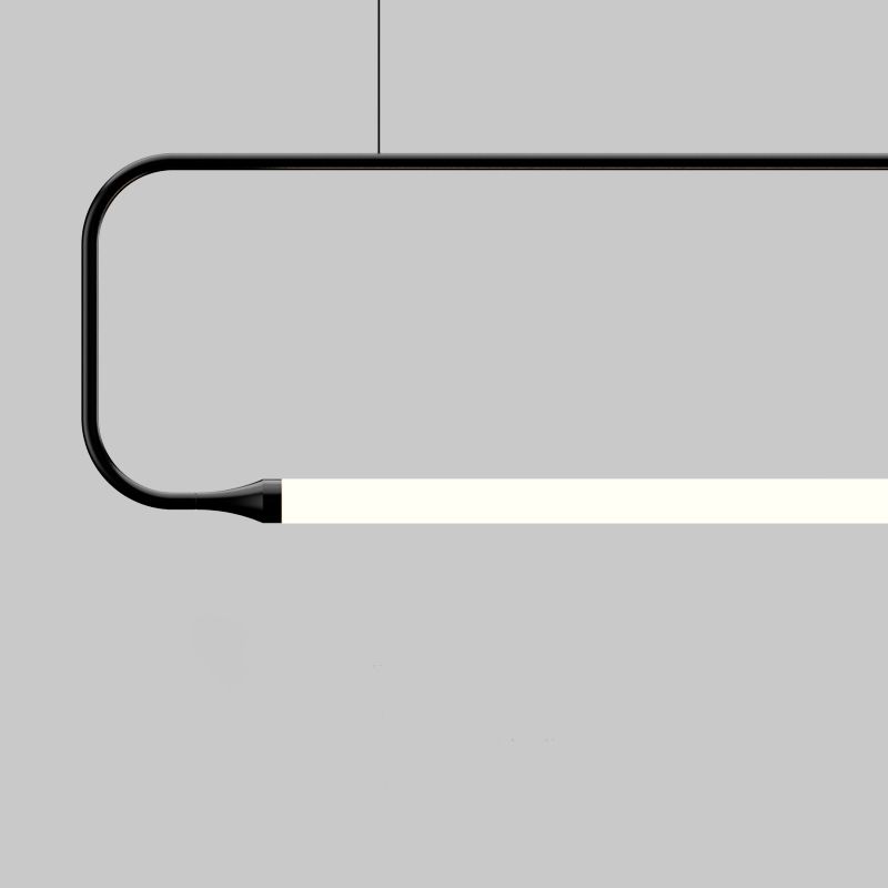 Moderner Stil Rechteck hängen Anhänger Leuchtmetall 1 Licht Anhängerleuchte