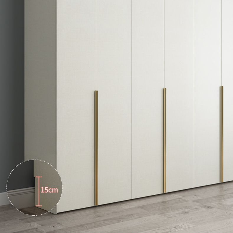 Engineered Wood Wardrobe Armoire Modern White Wardrobe for Bedroom