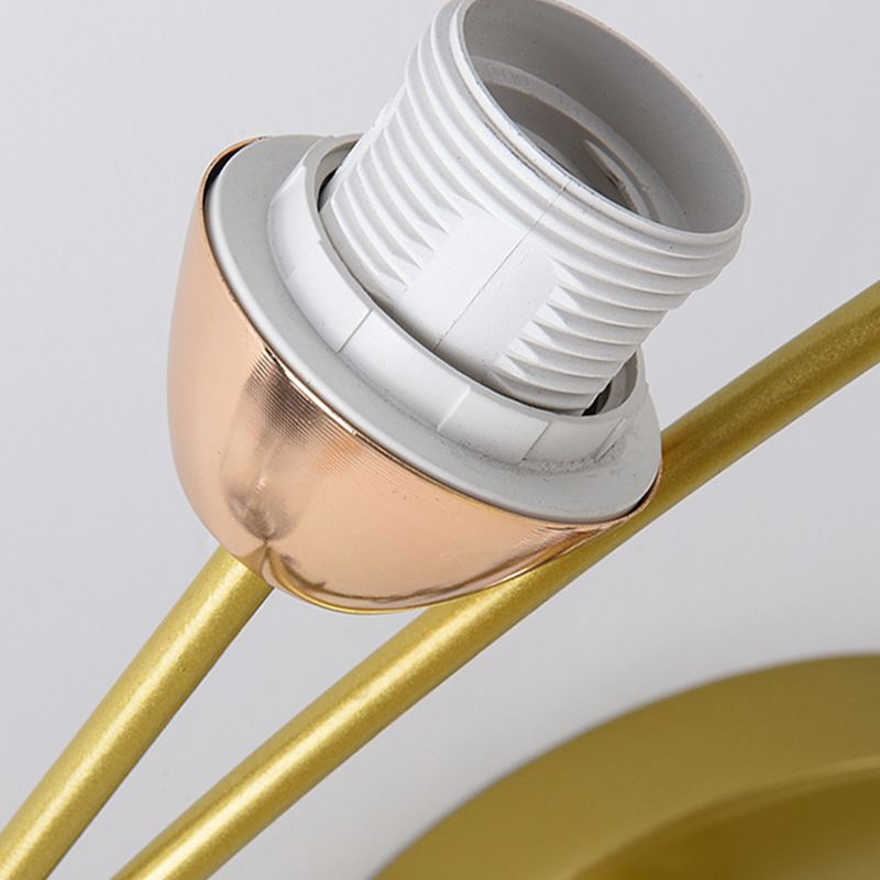Plafonnier tulipe en verre transparent, plafonnier semi-encastré de style moderne pour salon