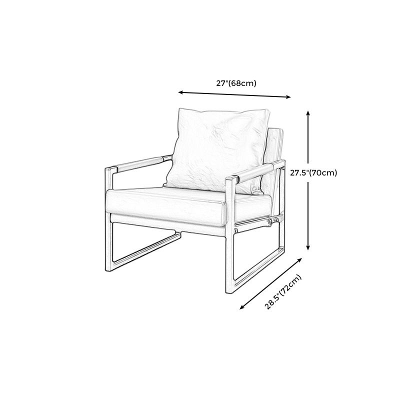 Faux Leather Chair 26.7" L x 28.3"W x 27.5"H Arms Included Chair for Living Room