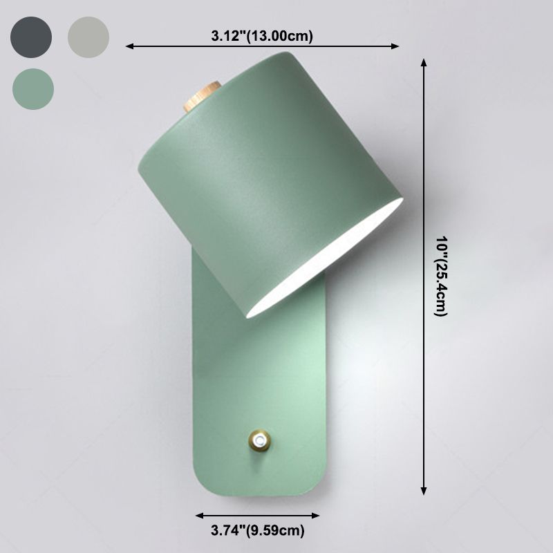 1-Licht-Halbzylinderwandbeleuchtung moderner Metallwandmontage-Leuchte mit Metallwand