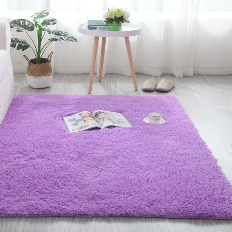 Soft Plain Rug Multicolor Nordic Style Carpet Polypropylene Washable Non-Slip Pet Friendly Rug for Home