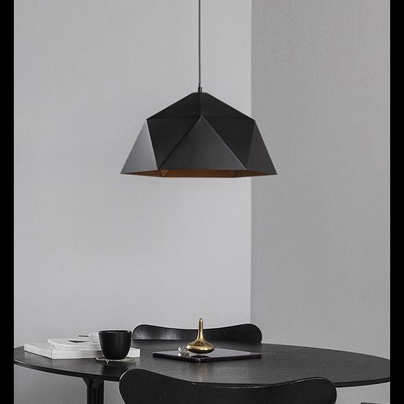 Multilateral Diamond Metal Suspended Light Contemporary Simplicity 1-Light Pendant for Bedroom