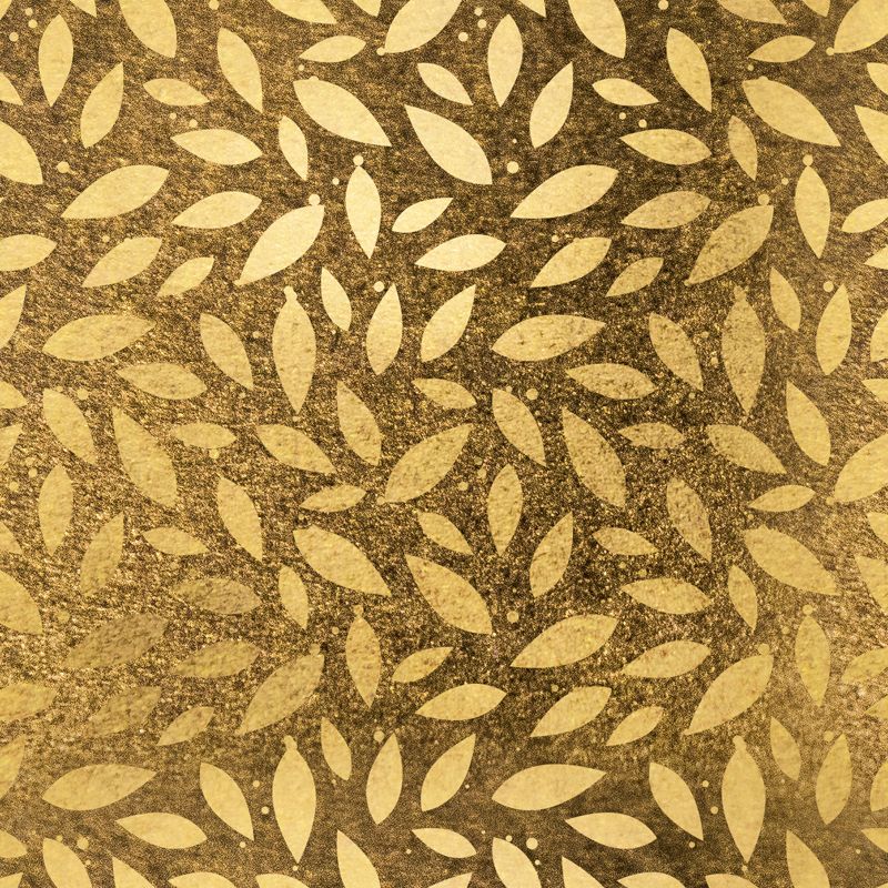 Whole Leaf Print Foil Mural Moisture Resistant Modernist Living Room Wall Decoration