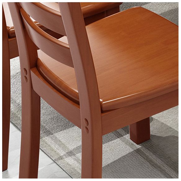 Solid Wood Dining Chairs Modern Style Home Armless Dining Chairs