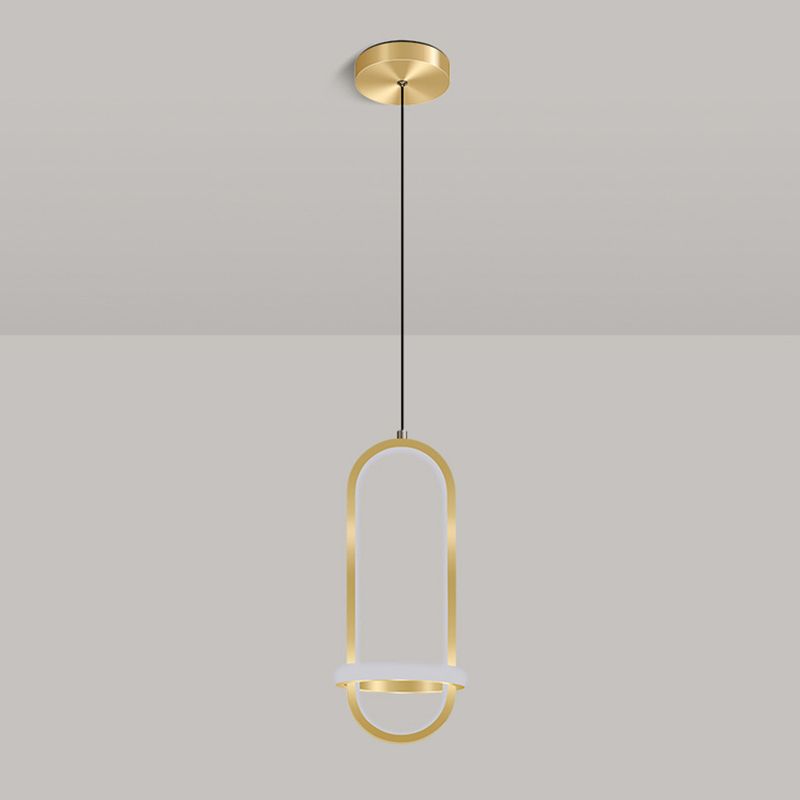 Runde Form LED -Anhängerlampe moderne minimalistische Metallhanglampe für Esstisch