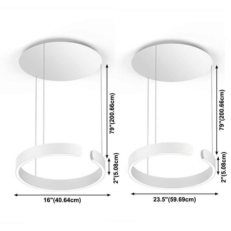 Ring Kronleuchter Leuchte moderne Einfachheit Acrylpendelleuchte für das Restaurant