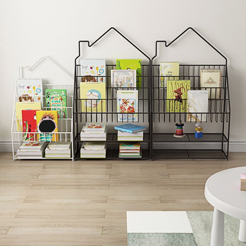 Modern Metal Bookshelf Etagere Open Shelf Bookcase in Black/White/Blue/Green/Pink