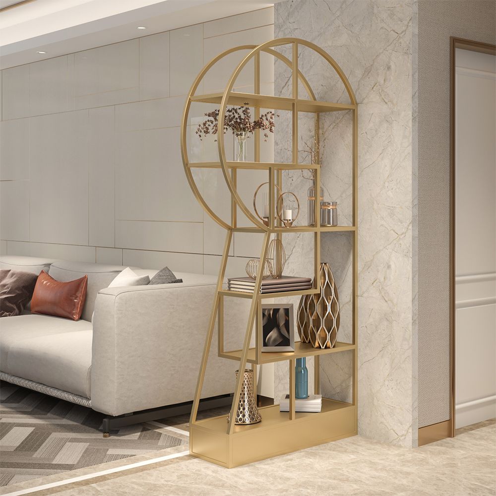 Urban Metal Etagere Bookshelf Vertical Open Bookcase for Home Office