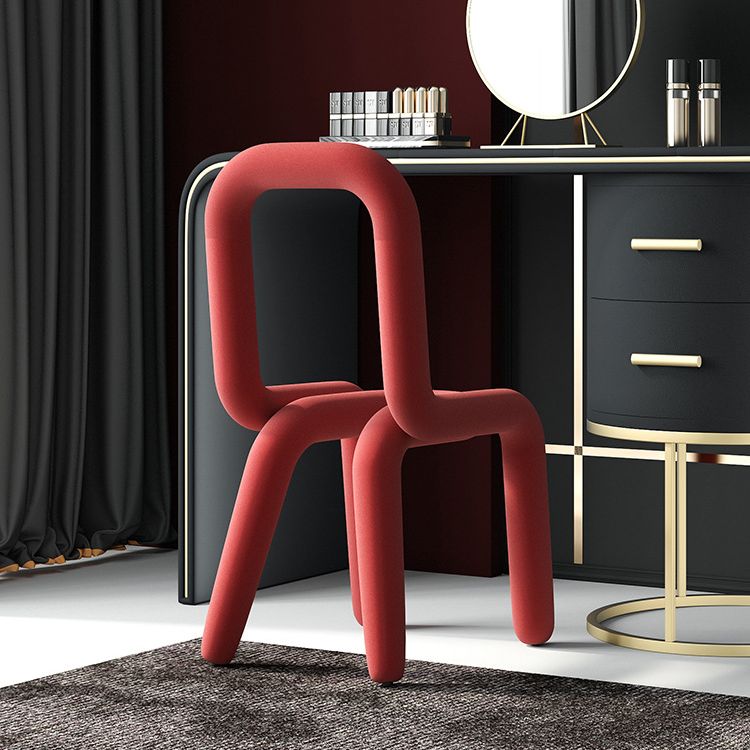 Sillas de terciopelo de estilo moderno, silla de comedor con parte trasera abierta, para cocina