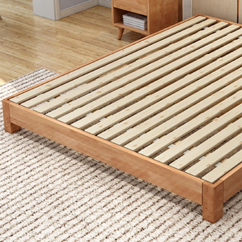 84.65 inch Wide Mid-century Bed Frame Solid Wood Platform Bed