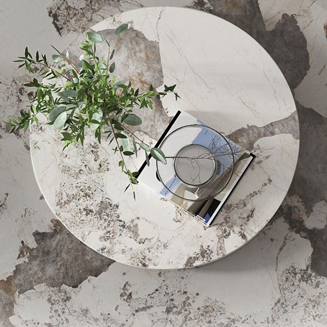 Modern Round Dining Table Set 1/2/5/9 Pieces Dinette Set with Sintered Stone Top