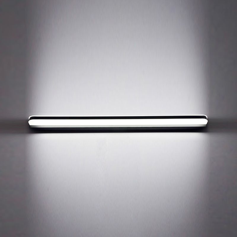 Silver Modern Simple Mirror Light Nordic Metal LED Mirror Lamp Fixture for Bathroom