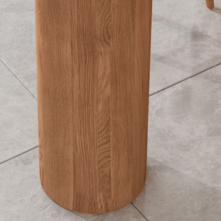 Industrial 41.3"H Bar Table Brown Wood Specialty Top Bistro Table with Double Pedestal