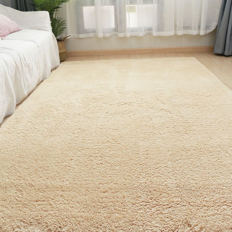 Simplicity Solid Color Rug Multi Color Lamb Wool Carpet Anti-Slip Backing Stain-Resistant Rug for Decor
