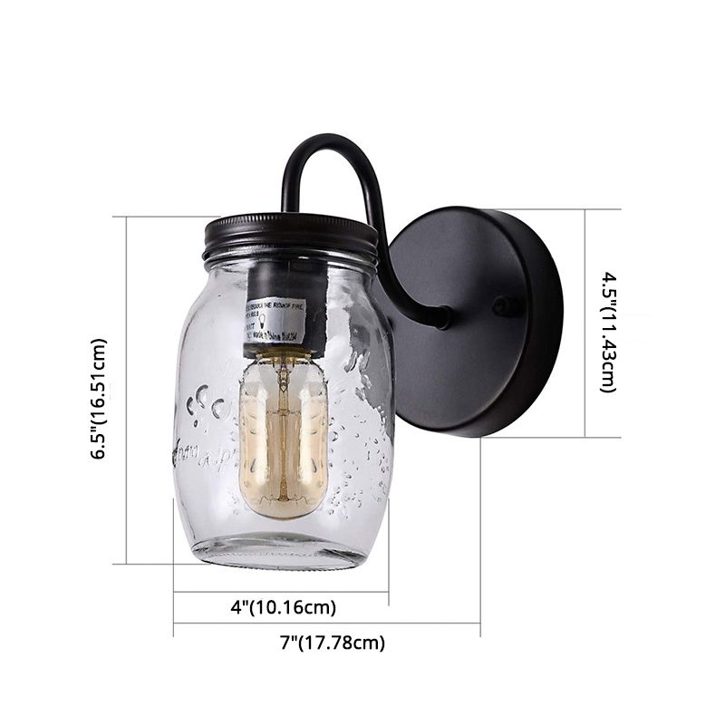 Industrielles Schwanenhalsstiel -Leuchten -Licht -Eingangs -Jar -Wandlampe für Korridor