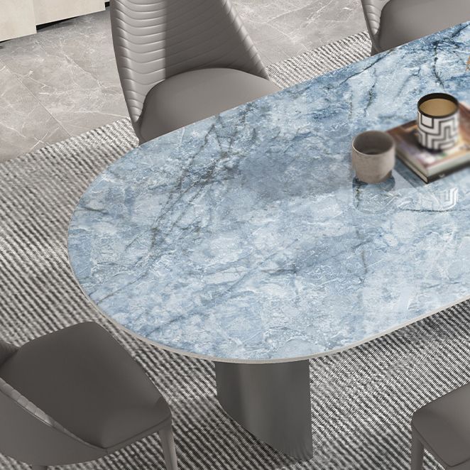 Contemporary 1/3/4/5/7 Pieces Dining Set Oval Shape Dining Room Table Set