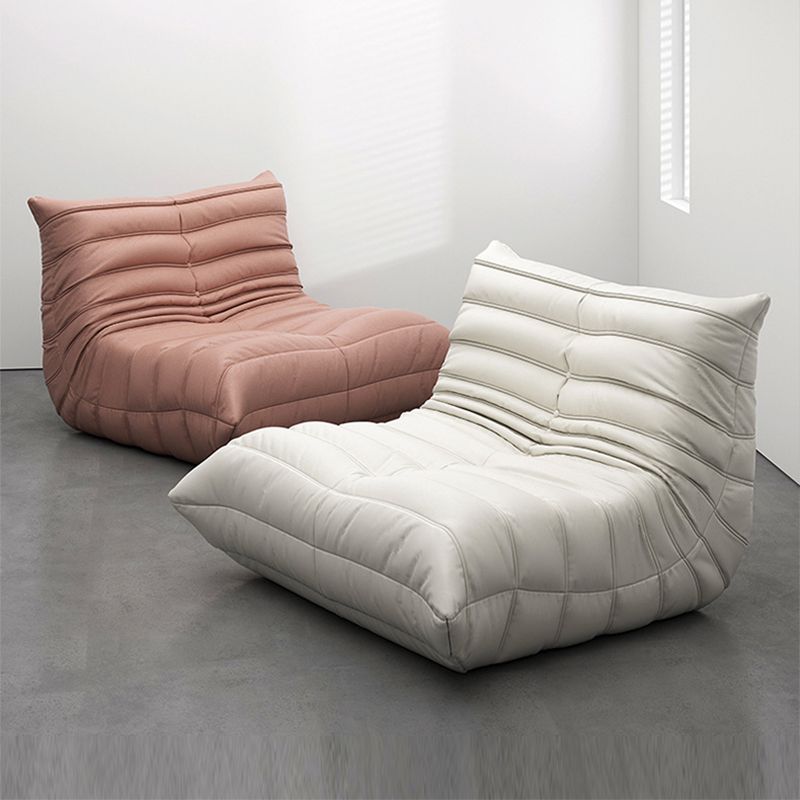 Bonded Leather Armless Chair 34.6"L x 39.3"W x 28.3" H Chair for Living Room