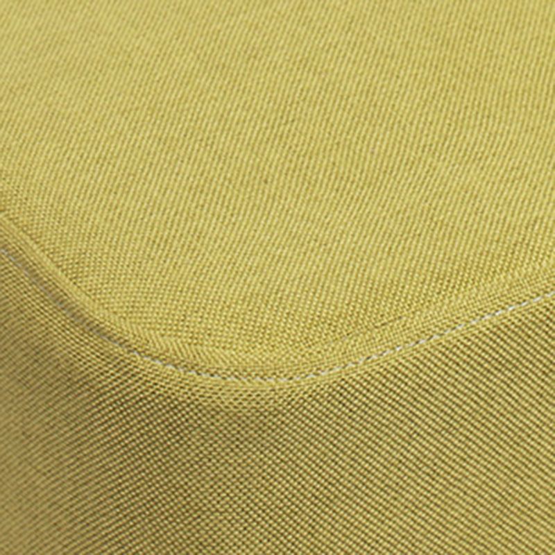 Contemporary Pouf Ottoman Fabric Upholstered Tear Resistant Square Ottoman