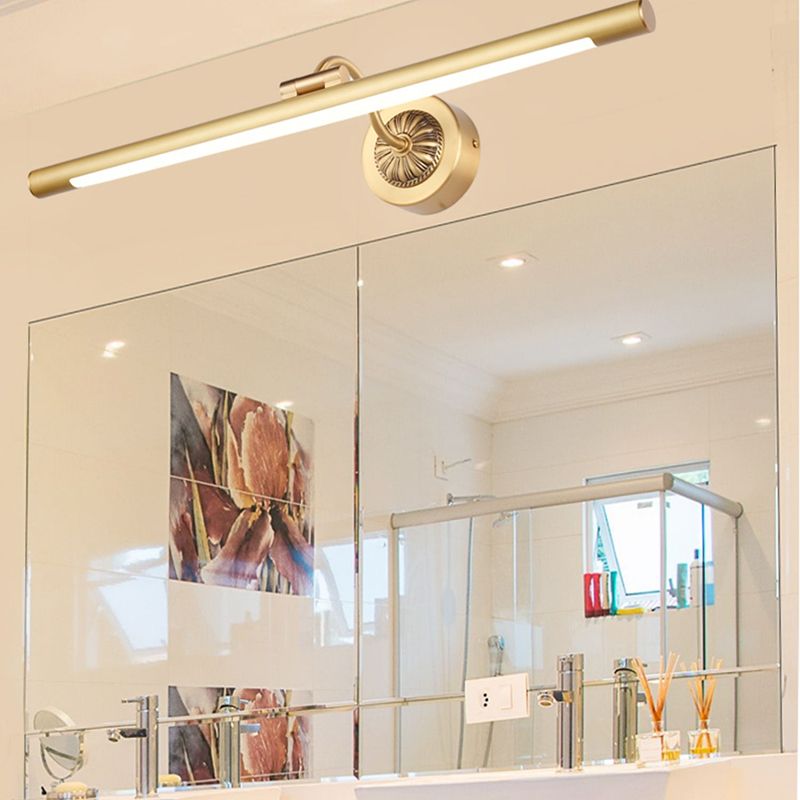 Metal Linear Shade Wall Sconce Modern Style 1-Light Mirror Wall Lighting Fixtures